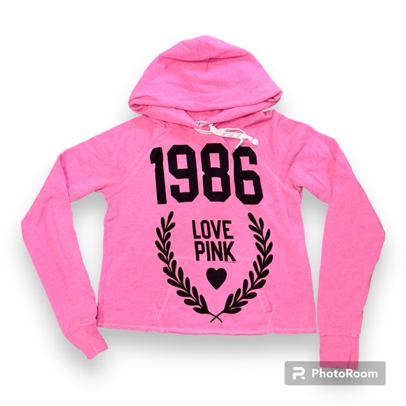 PINK Victoria's Secret Tops - Victoria’s Secret pink cropped hoodie